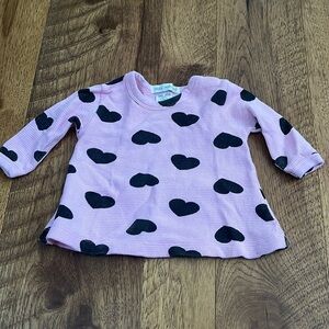 Little Mish Girl’s Pink Heart Top Size 3M
